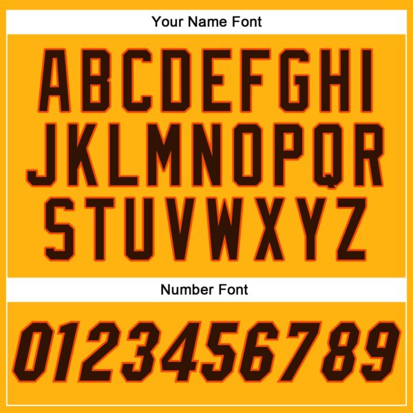 Custom Gold Brown-Orange Authentic Baseball Jersey