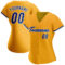 Custom Gold Royal-White Authentic Baseball Jersey