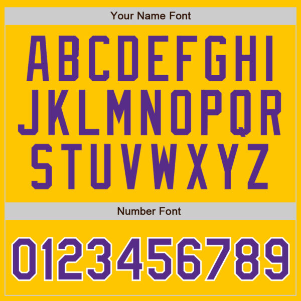 Custom Yellow Purple Pinstripe Purple-White Authentic Baseball Jersey