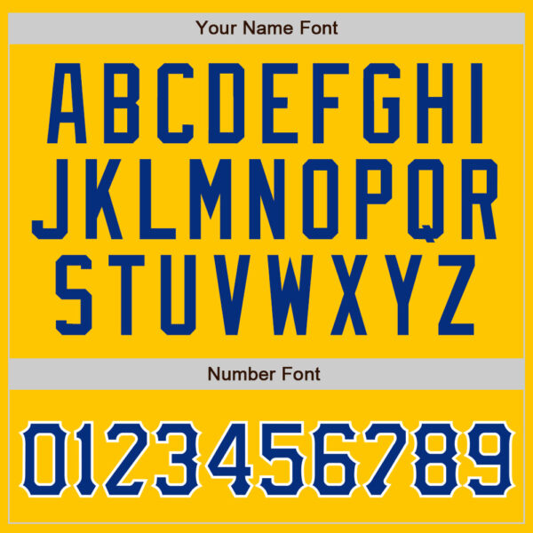 Custom Yellow Royal Pinstripe Royal-White Authentic Baseball Jersey