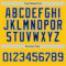 Custom Yellow Navy Pinstripe Navy-Light Blue Authentic Baseball Jersey