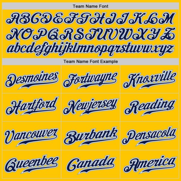 Custom Yellow Navy Pinstripe Navy-Light Blue Authentic Baseball Jersey