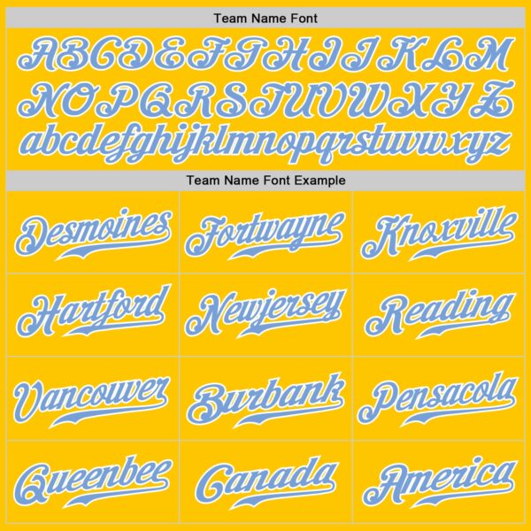 Custom Yellow Light Blue Pinstripe Light Blue-White Authentic Baseball Jersey