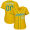 Custom Yellow Kelly Green Pinstripe Kelly Green-White Authentic Baseball Jersey