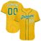 Custom Yellow Kelly Green Pinstripe Kelly Green-White Authentic Baseball Jersey