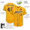 Custom Gold Brown-White Authentic Baseball Jersey