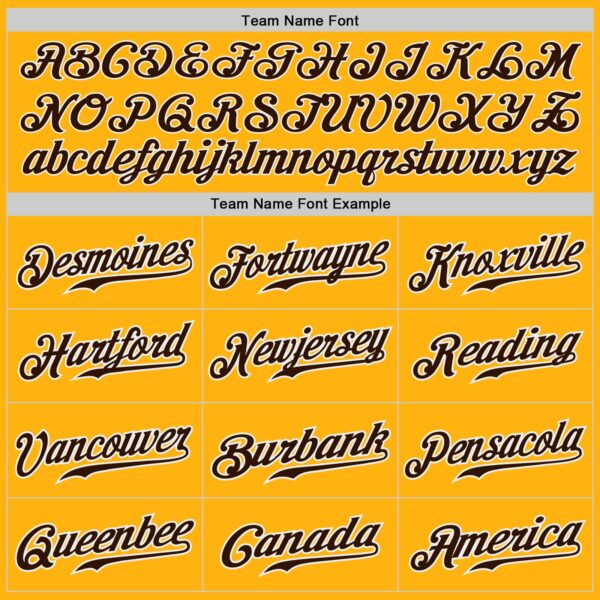 Custom Gold Brown-White Authentic Baseball Jersey