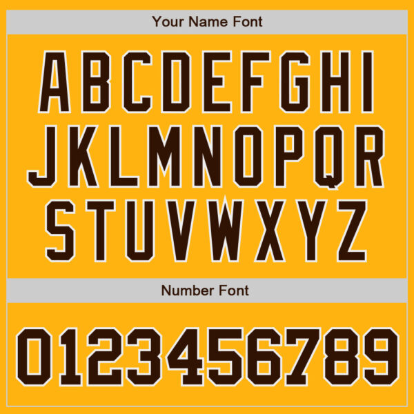 Custom Gold Brown-White Authentic Baseball Jersey