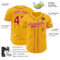 Custom Gold Red-White Authentic Baseball Jersey