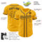 Custom Gold Gold-Navy Authentic Baseball Jersey