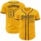 Custom Gold Gold-Navy Authentic Baseball Jersey
