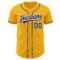 Custom Gold Navy-White Authentic Baseball Jersey