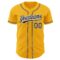 Custom Gold Black-White Authentic Baseball Jersey