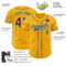 Custom Gold Black-White Authentic Baseball Jersey
