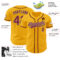 Custom Gold Crimson Cream-Black Authentic Baseball Jersey