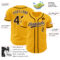 Custom Gold Brown-White Authentic Baseball Jersey