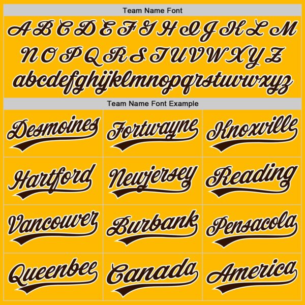 Custom Gold Brown-White Authentic Baseball Jersey