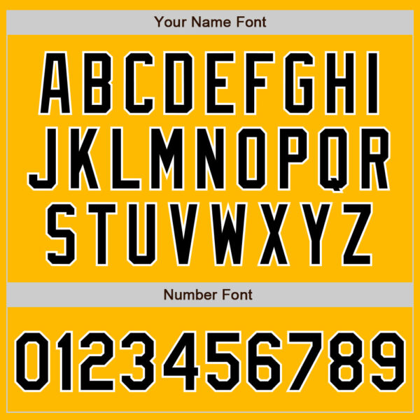 Custom Gold Black Pinstripe Black-White Authentic Baseball Jersey