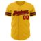 Custom Gold Red-Black Authentic Baseball Jersey