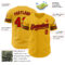 Custom Gold Red-Black Authentic Baseball Jersey