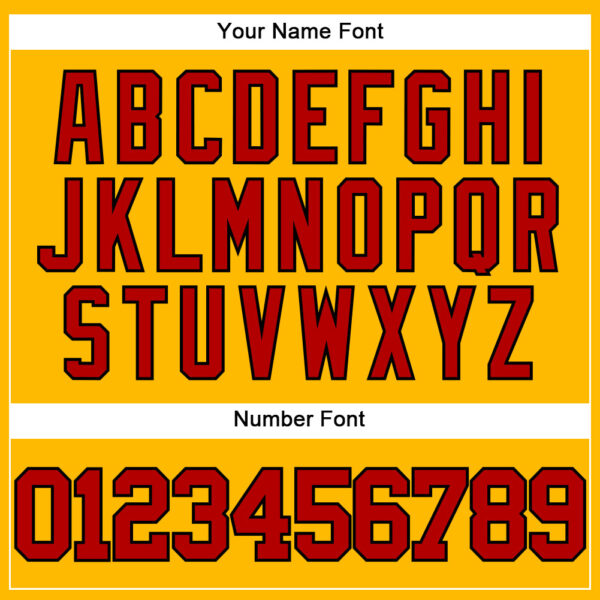 Custom Gold Red-Black Authentic Baseball Jersey