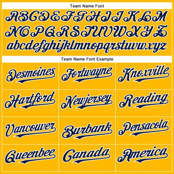 Custom Gold Navy-White Authentic Baseball Jersey