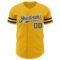 Custom Gold Black-White Authentic Baseball Jersey