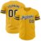 Custom Gold Black-White Authentic Baseball Jersey