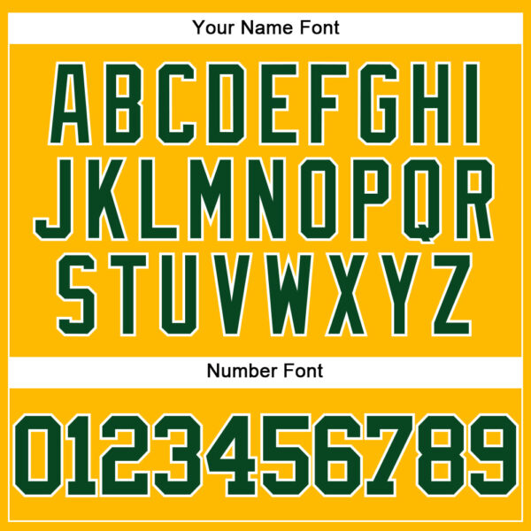 Custom Gold Green-White Authentic Baseball Jersey