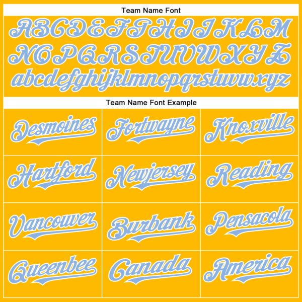 Custom Gold Light Blue-White Authentic Baseball Jersey