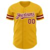 Custom Gold Crimson-White Authentic Baseball Jersey