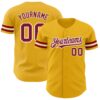 Custom Gold Crimson-White Authentic Baseball Jersey
