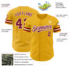 Custom Gold Crimson-White Authentic Baseball Jersey