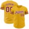 Custom Gold Crimson-White Authentic Baseball Jersey