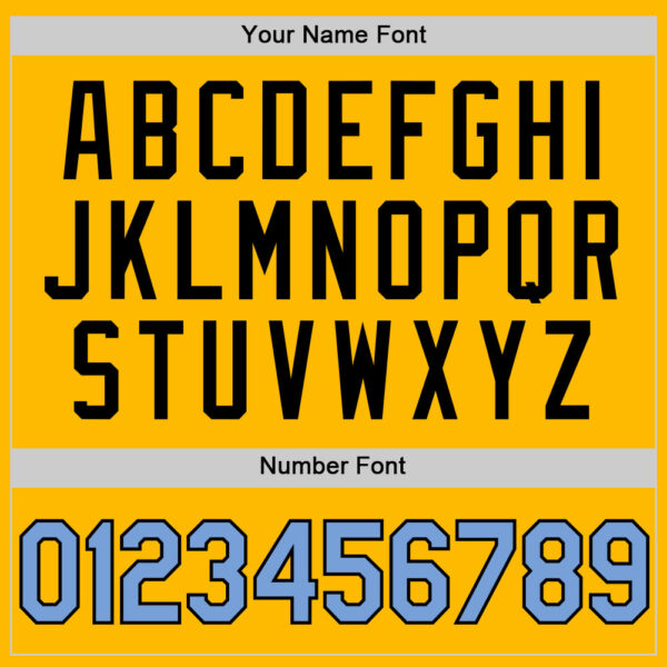 Custom Gold Light Blue-Black Authentic Throwback Baseball Jersey