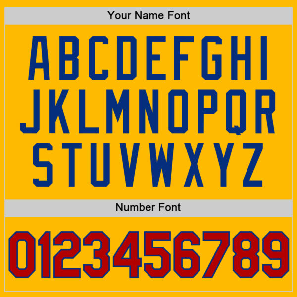 Custom Gold Red-Royal Authentic Throwback Baseball Jersey