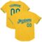 Custom Gold Kelly Green-White Mesh Authentic Throwback Baseball Jersey