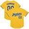 Custom Gold Royal-White Mesh Authentic Throwback Baseball Jersey