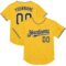 Custom Gold Black-White Mesh Authentic Throwback Baseball Jersey
