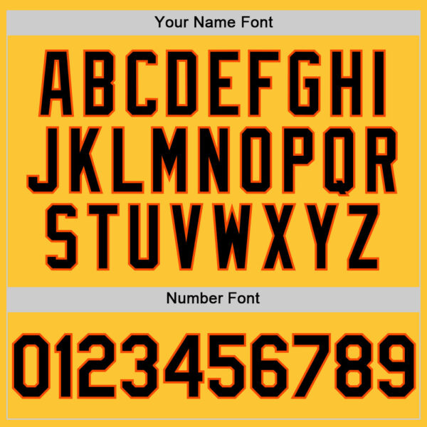 Custom Gold Black-Orange Mesh Authentic Throwback Baseball Jersey