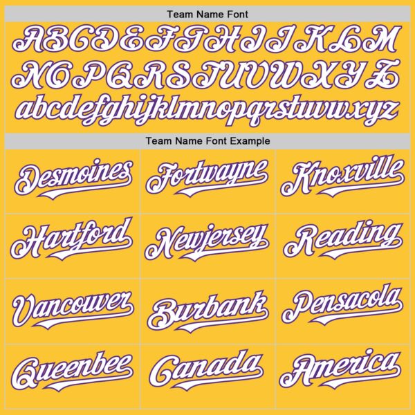 Custom Gold Purple-White Mesh Authentic Throwback Baseball Jersey