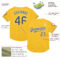 Custom Gold Steel Gray-White Mesh Authentic Throwback Baseball Jersey