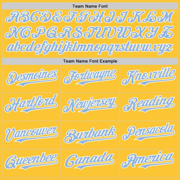 Custom Gold Light Blue-White Mesh Authentic Throwback Baseball Jersey