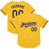 Custom Gold Brown-White Mesh Authentic Throwback Baseball Jersey