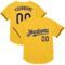 Custom Gold Brown-White Mesh Authentic Throwback Baseball Jersey