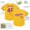 Custom Gold Crimson-White Mesh Authentic Throwback Baseball Jersey