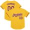 Custom Gold Crimson-White Mesh Authentic Throwback Baseball Jersey