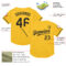 Custom Gold Black Mesh Authentic Throwback Baseball Jersey