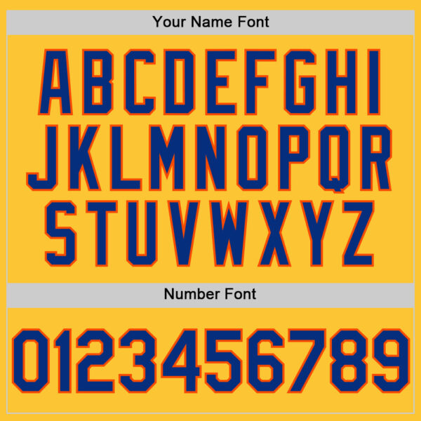 Custom Gold Royal-Orange Mesh Authentic Throwback Baseball Jersey