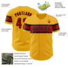 Custom Gold Red-Black Authentic Baseball Jersey